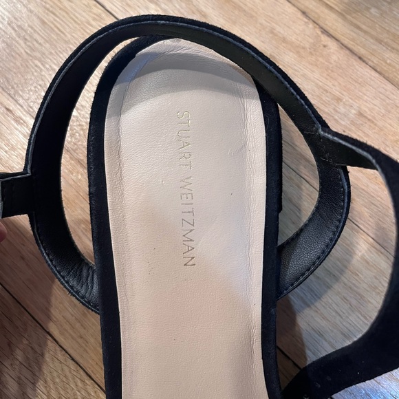 Stuart Weitzman Black Suede Block Heels - Picture 4 of 9